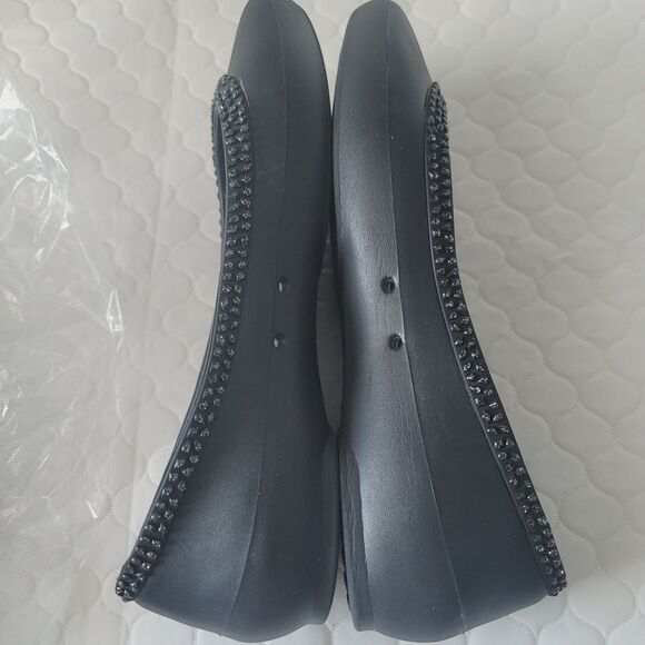 Crocs Women’s Black Lina Diamanté  Size W10 Waterproof Flat Shoes - Picture 9 of 11